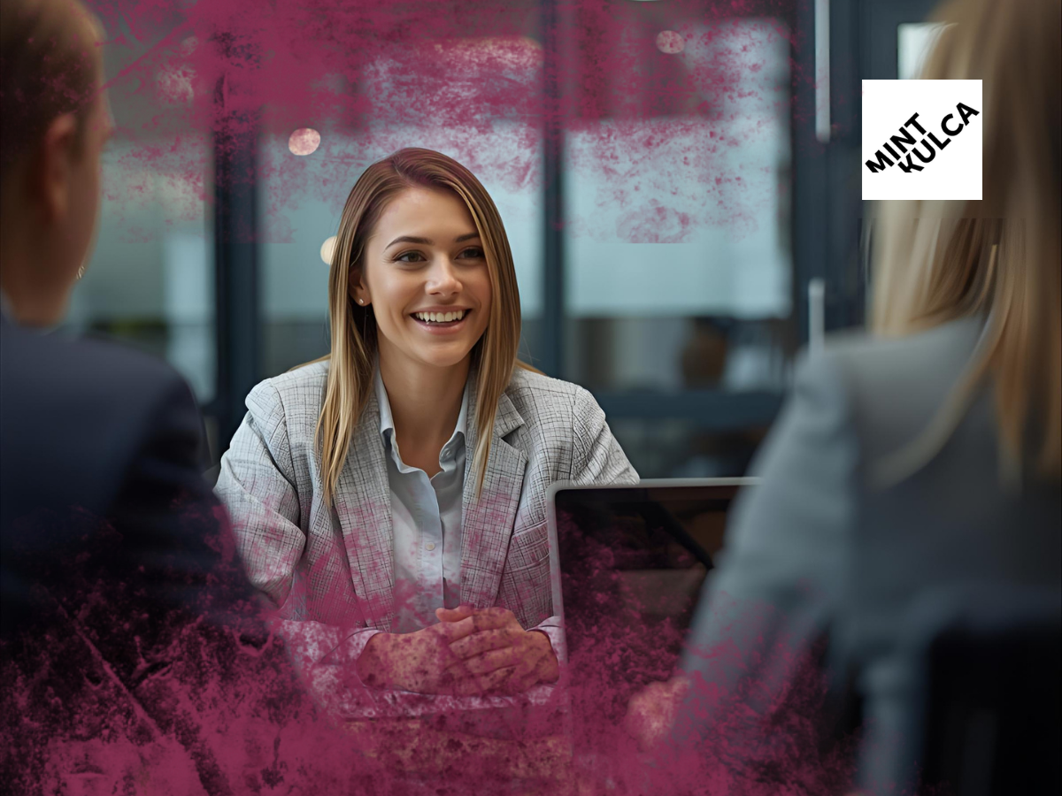 Candidate in a structured interview setting, reflecting Mint Kulca’s five-step approach to smarter, more successful hiring.