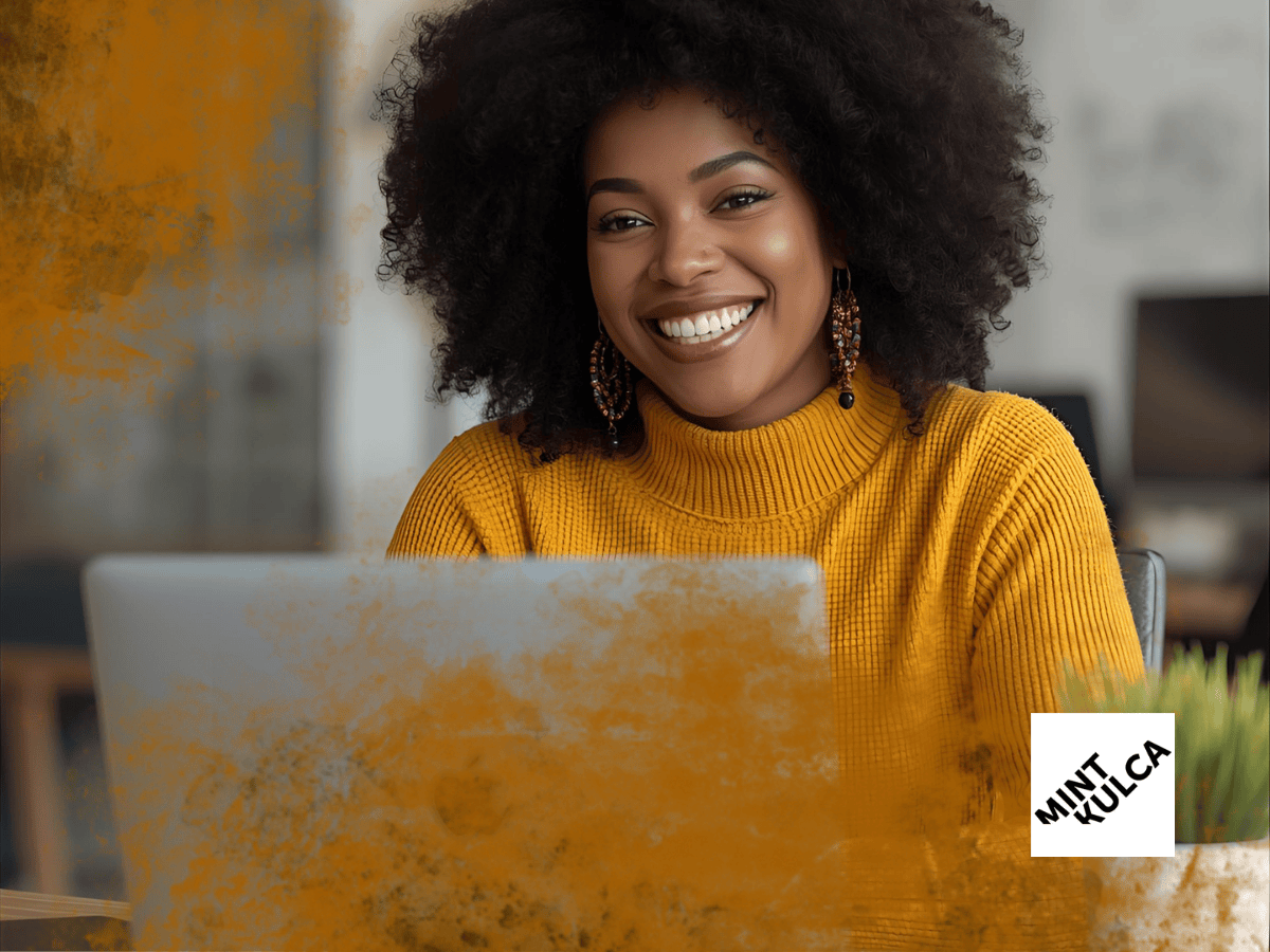 Professional woman using hiring software, symbolising Mint Kulca’s approach to hiring top performers consistently.